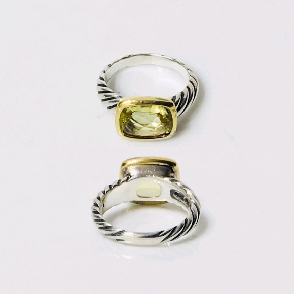 David Yurman Sterling And 18k Noblesse Ring - Picture 3 of 9